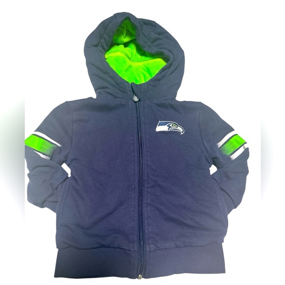 Seattle Seahawks Cub-coats Full-Zip Hoodie W/ Hidden Soft Plushie in the Hood - Picture 2 of 10